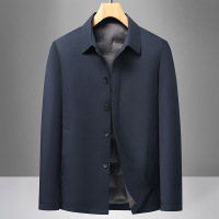 秋冬新款单排暗扣商务羽绒服男士新国标90白鸭绒羽绒服爸爸装外套