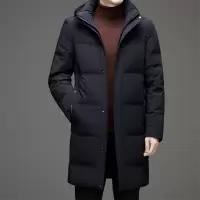 羽绒服男外套长款厂家直批过膝加厚白鸭绒户外羽绒服工作服装