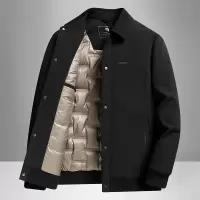 英伦风秋冬时尚潮流夹克羽绒服男士翻领90白鸭绒青年休闲羽绒外套