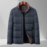 防风立领简约百搭羽绒服男士冬季新款中长加厚防寒保暖户外羽绒服
