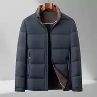 防风立领简约百搭羽绒服男士冬季新款中长加厚防寒保暖户外羽绒服