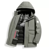 新国标鹅绒羽绒服冬季新款中长连帽加厚防寒保暖户外男士羽绒外套