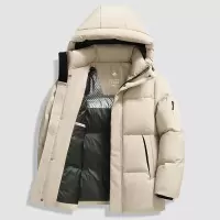 男士羽绒服冬季新款连帽羽绒服男式加厚白鸭绒防寒面包服外套男潮