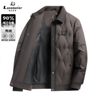 男式羽绒服秋冬新款90鸭绒保暖螺纹翻领工装休闲羽绒青年潮流外套