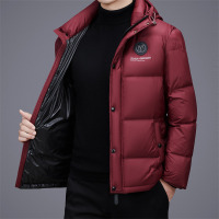 简约加厚连帽羽绒服冬季新款男式短款羽绒服保暖90白鸭绒羽绒外套