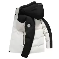 简欧冬季新款连帽羽绒服男加厚中长青年新国标羽绒服户外羽绒外套