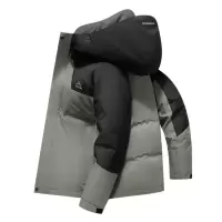 防风防水户外新国标鸭绒脱卸内胆连帽羽绒服男加厚青年中长羽绒服