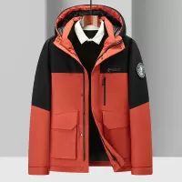 防风防水抗静电户外羽绒服男士青年加厚新国标鸭绒连帽中长羽绒服