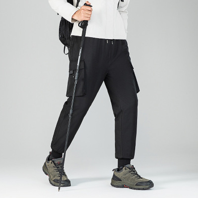 男女同款秋冬新款白鸭绒户外运动休闲裤羽绒裤防寒保暖裤松紧长裤