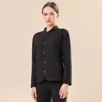 中老年羊毛彩绒保暖内衣女加绒加厚立领开衫长袖长裤保暖套装男士