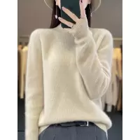 25秋冬新款一线成衣羊毛衫半高领两面穿套头长袖打底衫内搭毛衣女