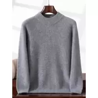 七针半高领山羊绒衫男冬季时尚保暖厚商务休闲大码针织打底毛衣厚