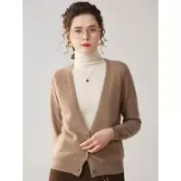 秋冬新款假两件堆堆领时尚纯色山羊绒衫女士针织打底衫毛衣外穿