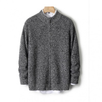 冬季新款男士羊毛拉链开衫半高领加厚羊绒衫商务休闲针织毛衣外套