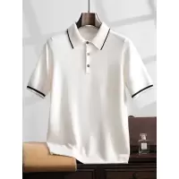 山羊绒短袖25春秋新款男装翻领T恤针织衫毛衣商务休闲半袖POLO衫