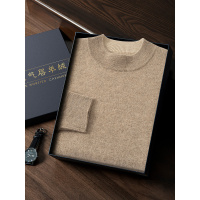 山羊绒秋冬加厚半高领男长袖纯色针织打底内搭上衣毛衣百搭潮