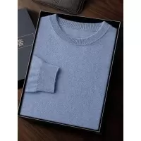 新款平面圆领羊绒衫男针织内搭打底毛衣秋冬款保暖羊绒衫套头毛衣