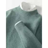 男士加厚半高领羊毛衫25秋冬新款商务休闲针织打底衫宽松百搭毛衣