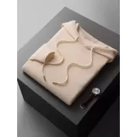 青年时尚无缝春秋新款羊毛衫男士连帽毛衣纯色针织羊毛帽衫卫衣男