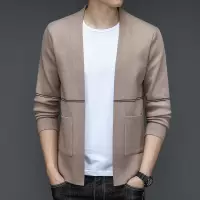 新款毛衣外套男士针织开衫时尚青年修身简约男工厂直销秋季