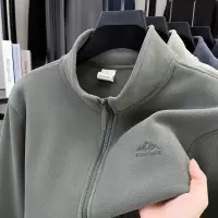 新款秋冬外套男装立领拉链开衫加厚卫衣保暖纯色上衣