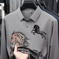 男士长袖衬衫时尚秋季新款衬衣新款休闲衬衫休闲印花百搭款