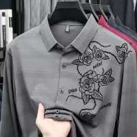 秋季新款男式长袖衬衫休闲男装上衣高品质印花衬衣男