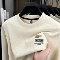 新款男士春秋冬季卫衣圆领T恤休闲打底衫上衣男装印花T恤