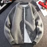 新款秋冬季休闲毛衣男针织衫开衫男士刺绣外套