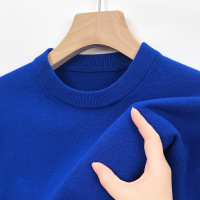 秋冬季新款圆领毛衣男士休闲纯色内搭保暖打底针织衫男式长袖毛衫