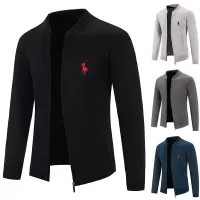 秋冬新款针织开衫男拉链毛衣男休闲立领针织夹克外套男