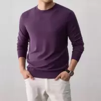 秋冬新款针织衫男圆领毛衣宽松大码圆领毛衣打底针织衫男