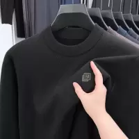 秋季新款加绒加厚毛衣男保暖休闲针织衫男士上装