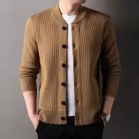 秋季男士针织开衫男新款青年简约纯色毛衣男时尚外套男装