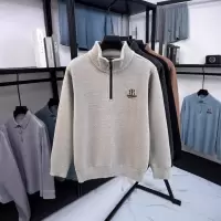 一体绒冬季毛衣男士加绒加厚保暖上衣半高领拉链针织打底衫