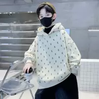 男童加绒卫衣秋冬款一体绒厚新款儿童装冬季大童男孩连帽上衣