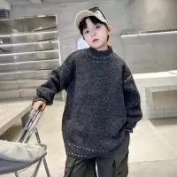 儿童装男童冬装加厚毛衣新款男孩针织打底衫中大童秋冬款