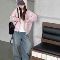 女童卫衣外套春秋款新款女大童连帽开衫上衣儿童洋气时髦衣服