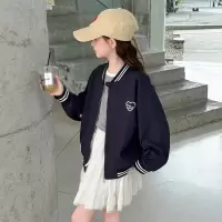 女童外套春秋新款儿童秋季韩版宽松上衣中大童休闲秋装棒球服