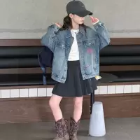 女童牛仔外套春秋款新款洋气中大童女孩休闲夹克儿童秋装上衣