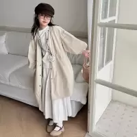 女童风衣春秋款新款女大童秋装外套儿童秋季中长款两面穿韩范