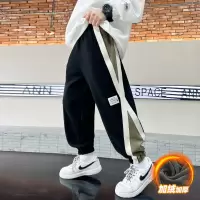 男童冬装裤子秋冬款新款儿童冬季中大童装男孩加绒运动卫裤潮