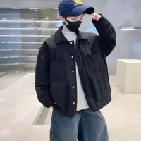 男童加厚外套秋冬款新款儿童冬季薄款棉衣中大童男孩冬装棉服