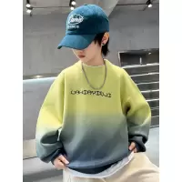 男童加厚毛衣冬季渐变色上衣新款中大儿童洋气韩版男孩针织衫