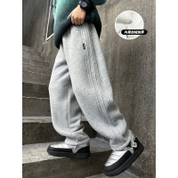 男童加绒裤子新款秋冬款大儿童一体绒冬装加厚卫裤冬季棉裤潮