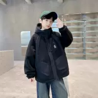 男童夹棉外套秋冬款新款冬装男孩棉服儿童装冬季加厚工装夹克