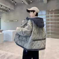 男童夹棉外套秋冬款新款男孩冬季儿童假两件中大童加厚棉衣潮