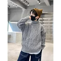 男童毛衣秋冬款新款洋气男孩针织衫中大童儿童线衣高领冬季潮