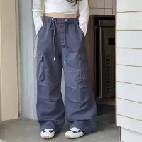 女童工装裤秋季儿童初中生秋装炸街裤子女大童韩版洋气休闲阔腿裤