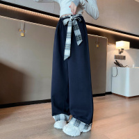 女童直筒阔腿休闲裤春秋新款儿童大童女孩初中生宽松秋装长裤